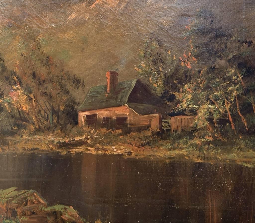 Naturalistic British painter - 19th century landscape painting - Loch Lomond For Sale 2