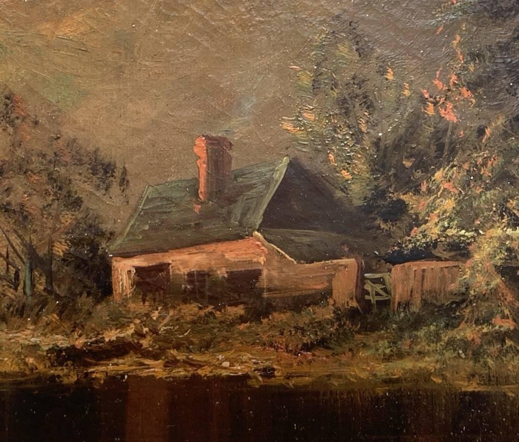 Naturalistic British painter - 19th century landscape painting - Loch Lomond For Sale 3
