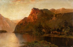 Peintre naturaliste britannique - peinture de paysage du 19e siècle - Loch Lomond