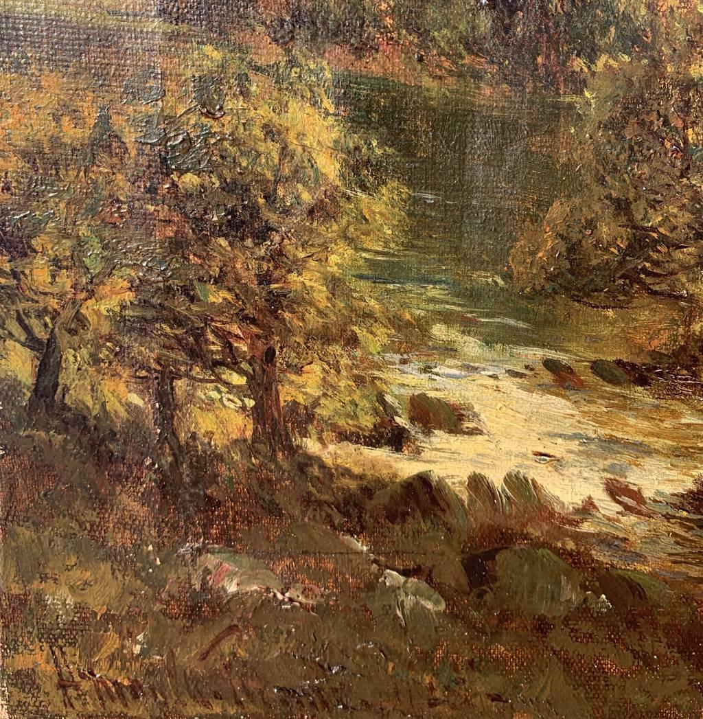 Pintor naturalista británico - Pintura paisajista del siglo XIX - Vista de las montañas en venta 2