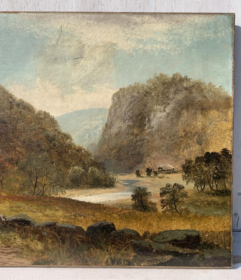 Naturalistic British painter - 19th century landscape painting - View River For Sale 1
