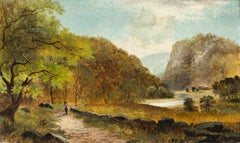 Naturalistic British painter - 19th century landscape painting - View River