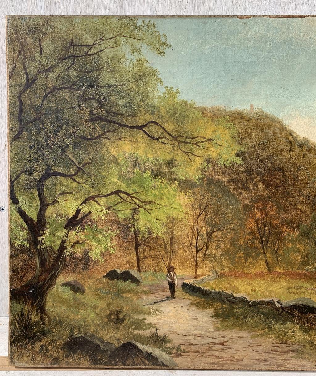 Naturalistischer kontinentaler Maler - Kontinentale Landschaftsmalerei des 19. (Romantik), Painting, von Unknown