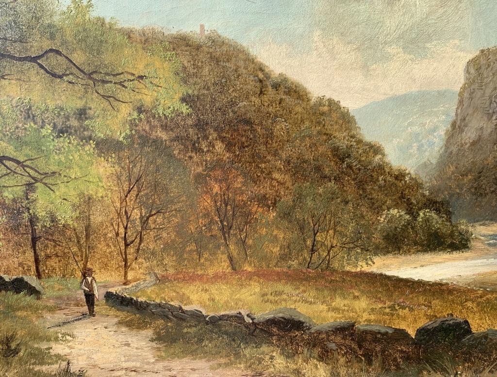 Naturalistischer kontinentaler Maler - Kontinentale Landschaftsmalerei des 19. im Angebot 1
