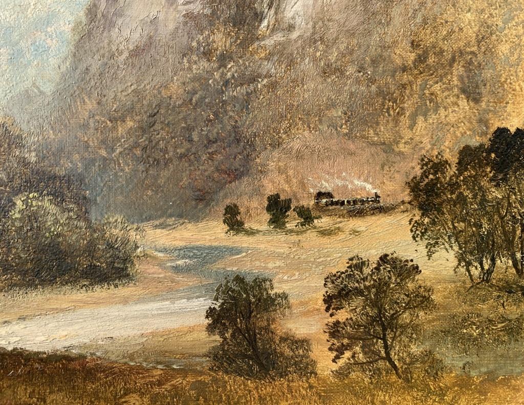 Naturalistischer kontinentaler Maler - Kontinentale Landschaftsmalerei des 19. im Angebot 2