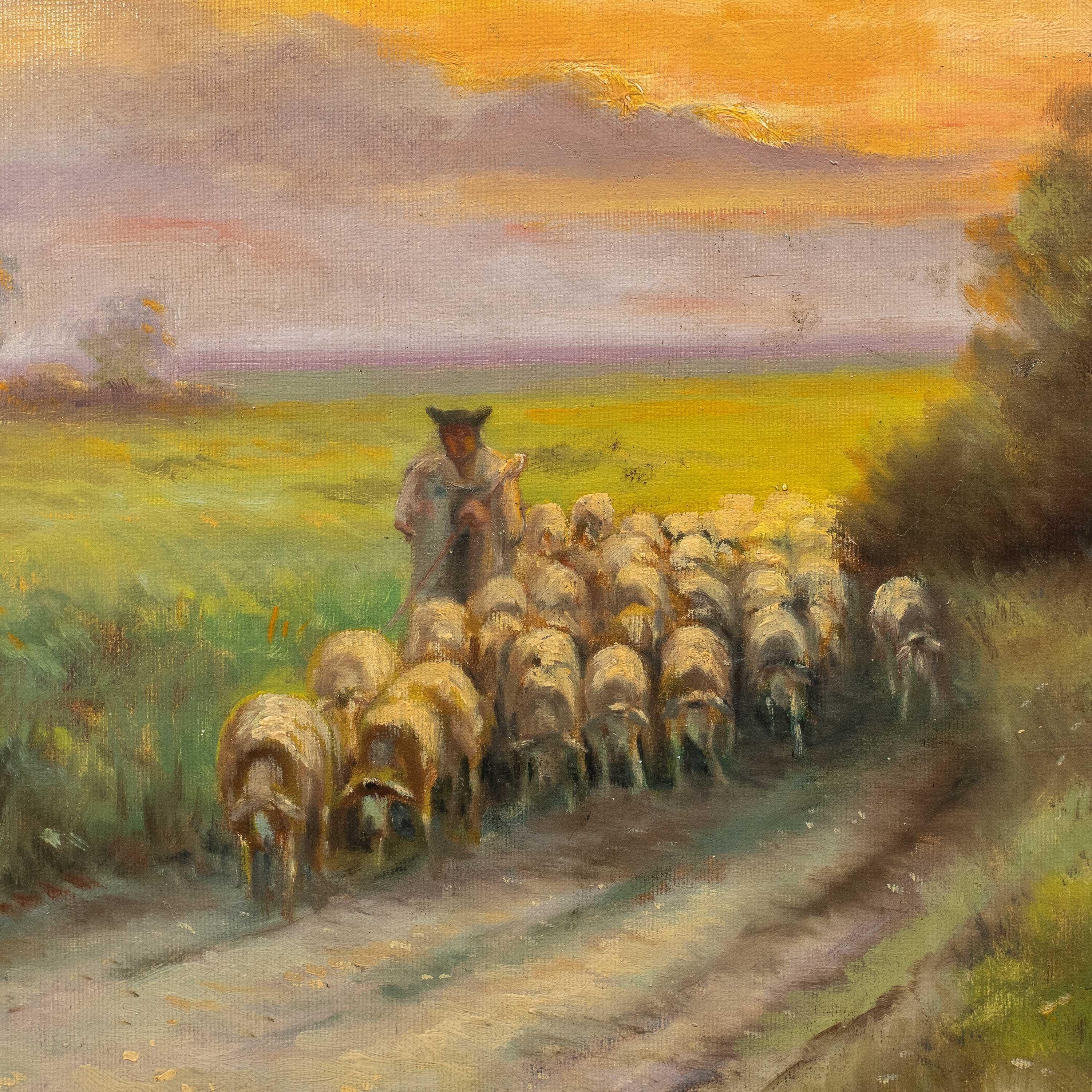 Naturalistischer kontinentaler Maler des 19. Jahrhunderts – Landschaftsmalerei – Landschaft – Painting von Unknown