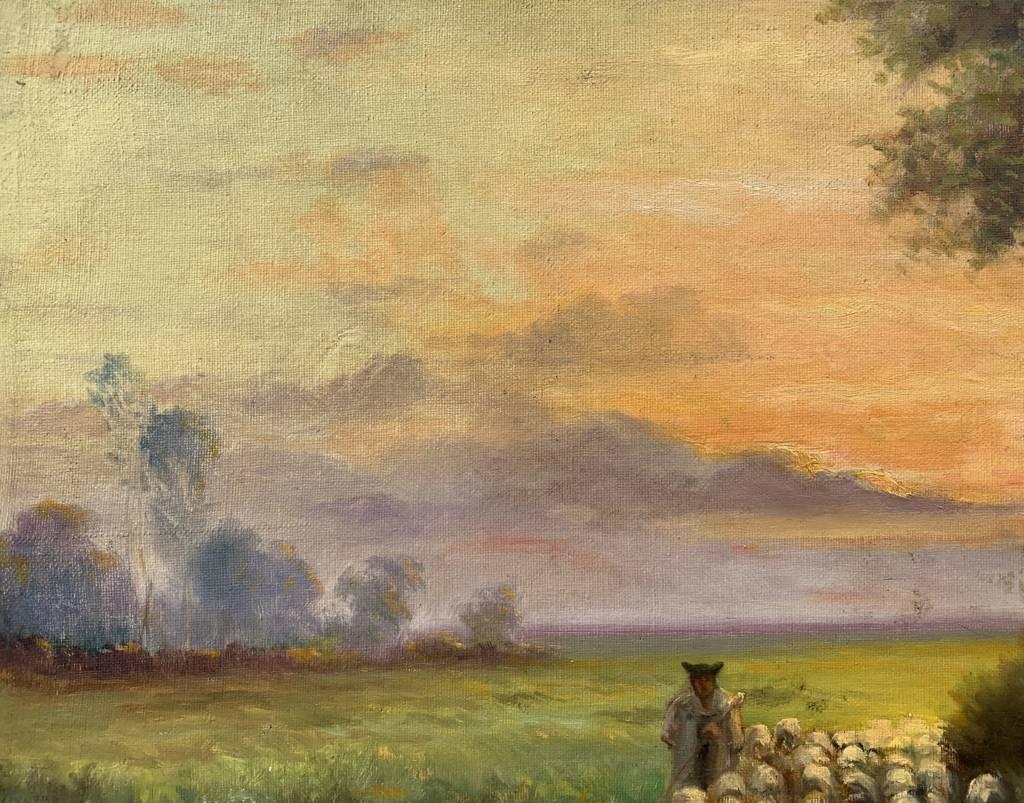 Peintre continental naturaliste - Peinture de paysage du 19e siècle - Campagne en vente 1