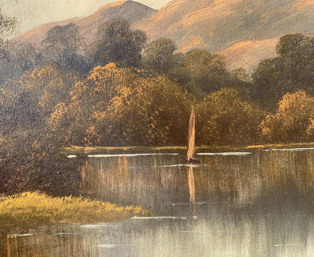 Peintre continental naturaliste - Peinture de paysage du 19e siècle - Vue sur la rivière  en vente 2