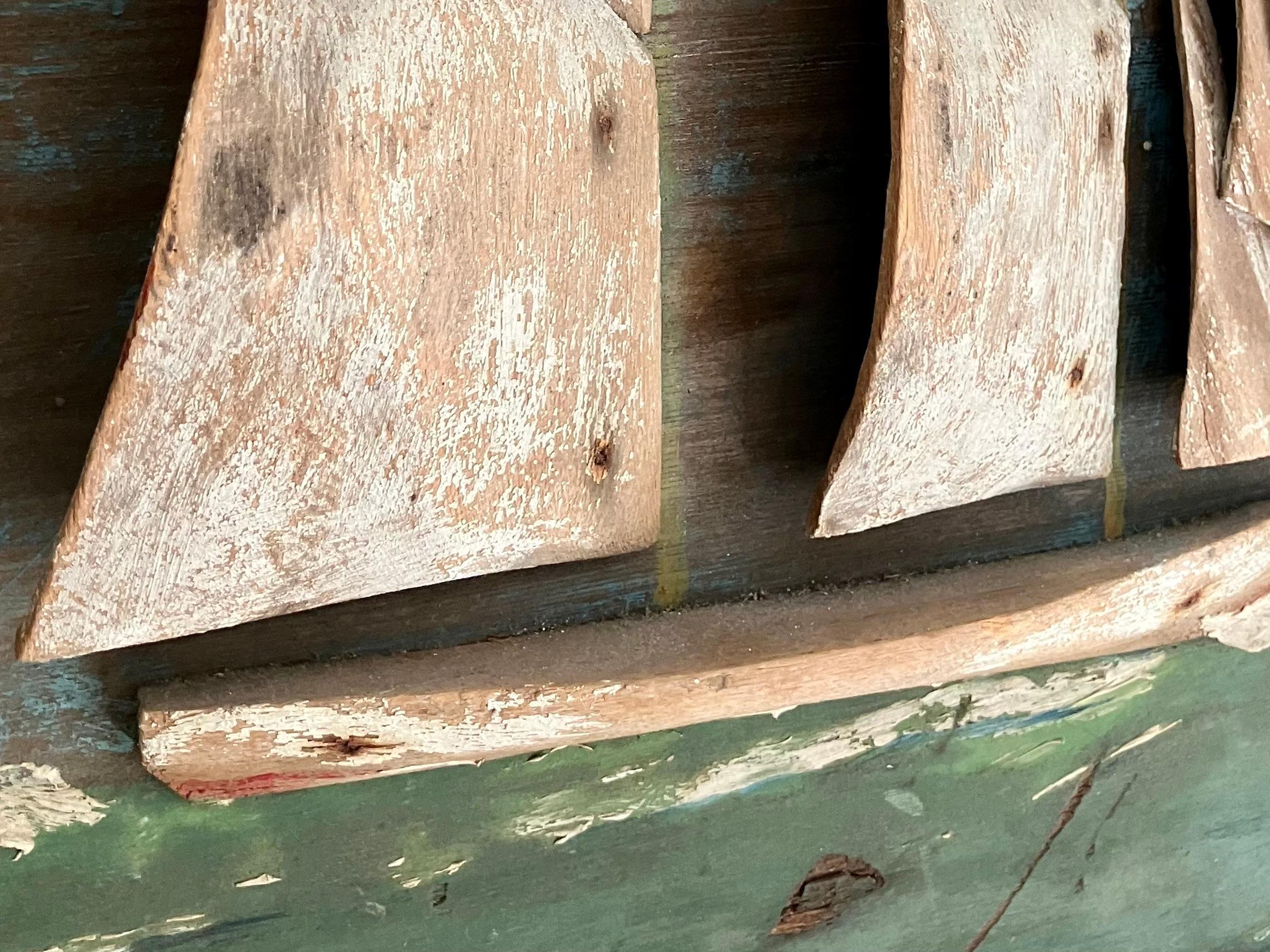 Pittura nautica su legno di deriva 4