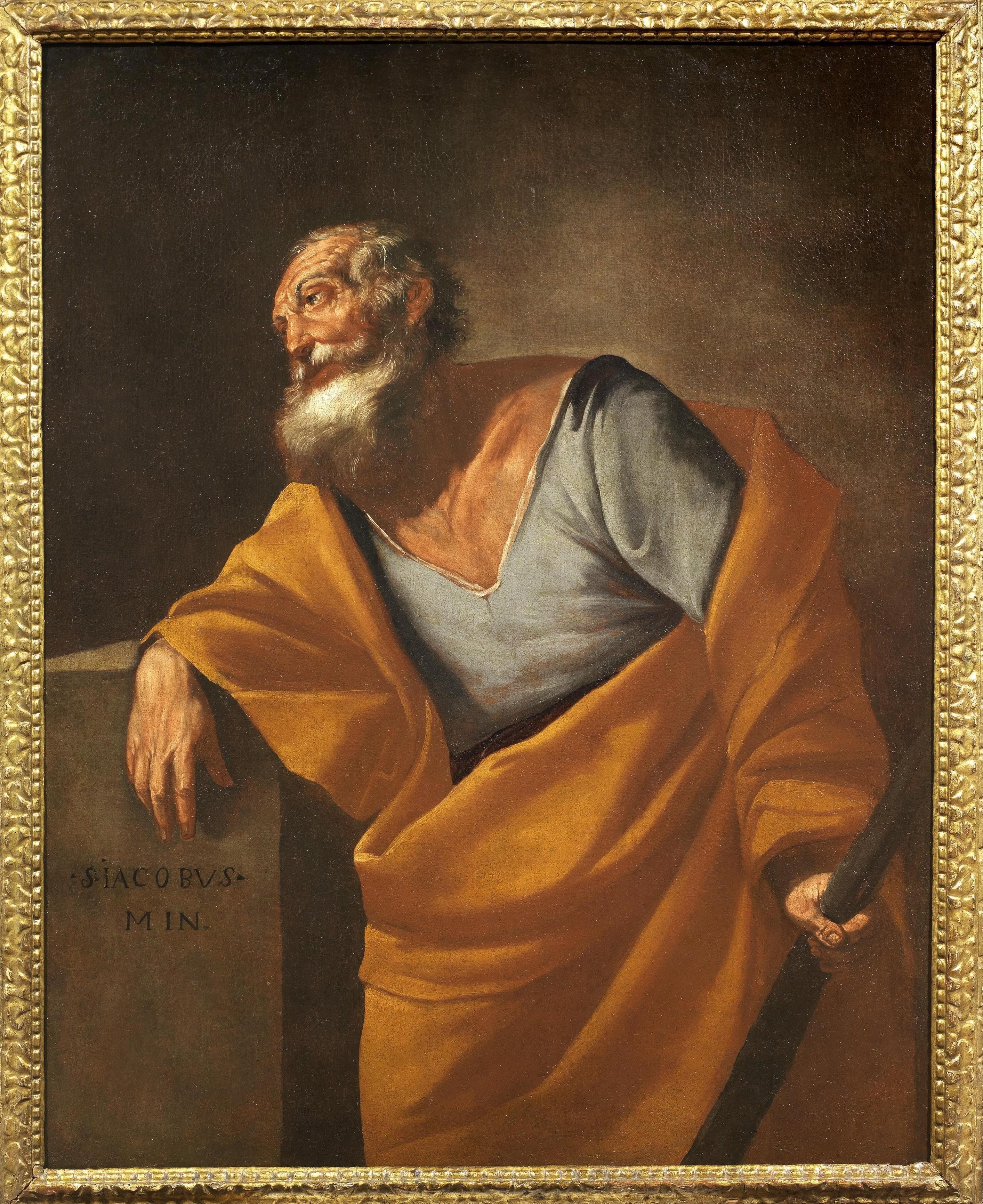 Neapolitan caravagist artist, 17th century SAINT JAMES THE MINOR - Painting by Unknown