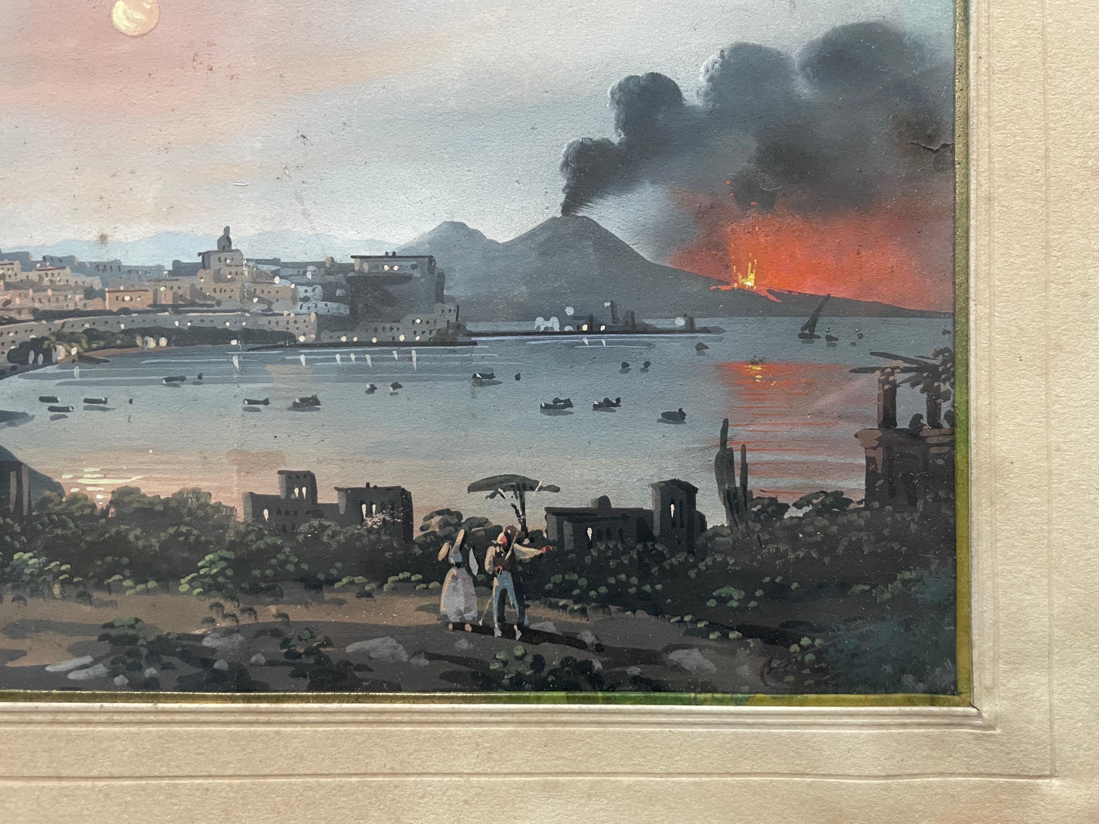 Neapolitan Gouache, Vesuvius Erupts 1