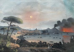 Neapolitan Gouache, Vesuvius Erupts