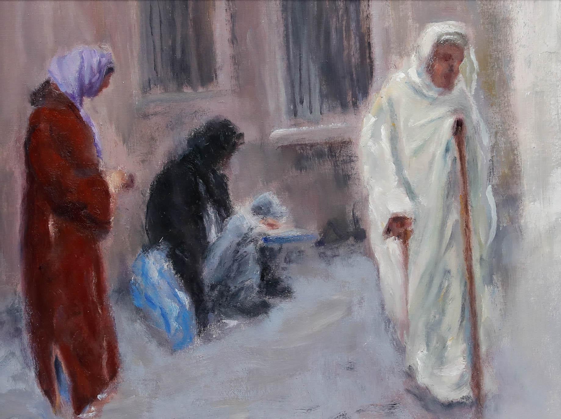 Neil Tyler (geb. 1945) - Gerahmtes Öl des 20. Jahrhunderts, Alms – Painting von Unknown