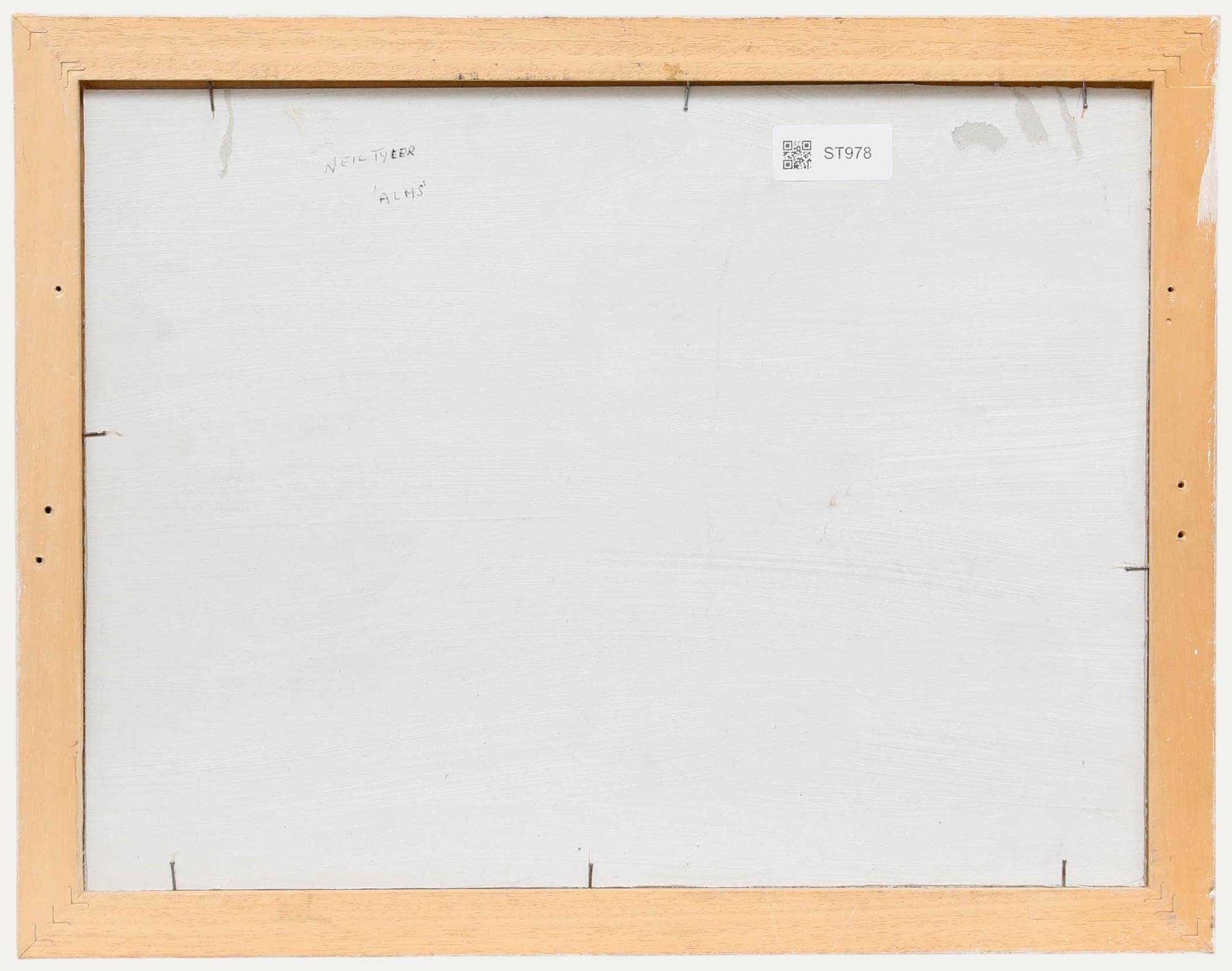 Neil Tyler (geb. 1945) - Gerahmtes Öl des 20. Jahrhunderts, Alms (Grau), Figurative Painting, von Unknown