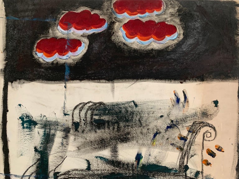 Lyrical Abstraction
French School, circa 1960's
oil painting on canvas, 55.5 x 28 inches

provenance: private collection, France

Superb original 1960's French oil painting, typical of the Neo-Expressionist movement, with strong influence from Joan