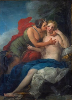 Neoclassic Mythological Painting Jupiter Seduce Callisto 