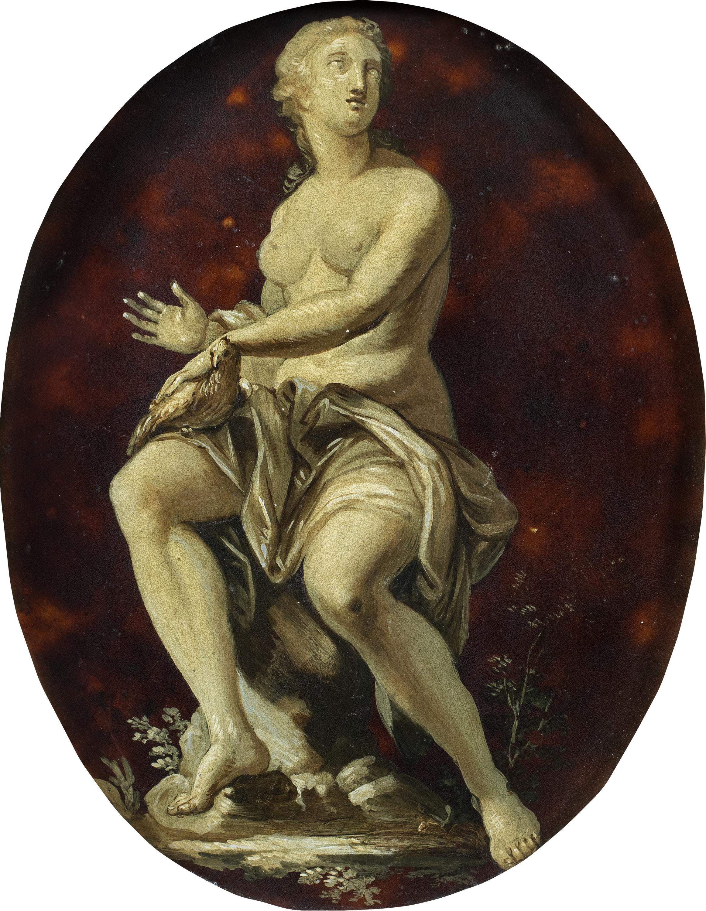 Pittore neoclassico italiano - Pittura di figura del tardo XVIII secolo - Allegoria - Painting di Unknown