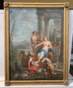 Neoclassical master - Set of four 18th century figure paintings - Mythological