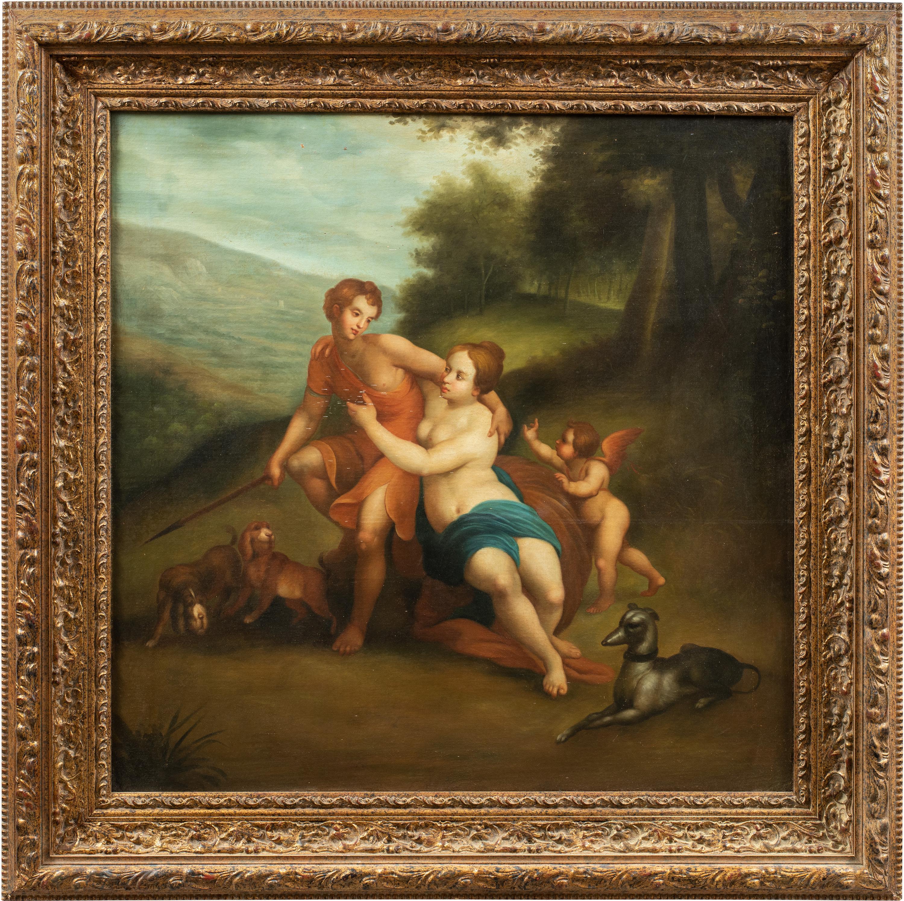 Landscape Painting Unknown - Peintre néoclassique - Peinture de figures du 18e-19e siècle - Mythologique - Italie