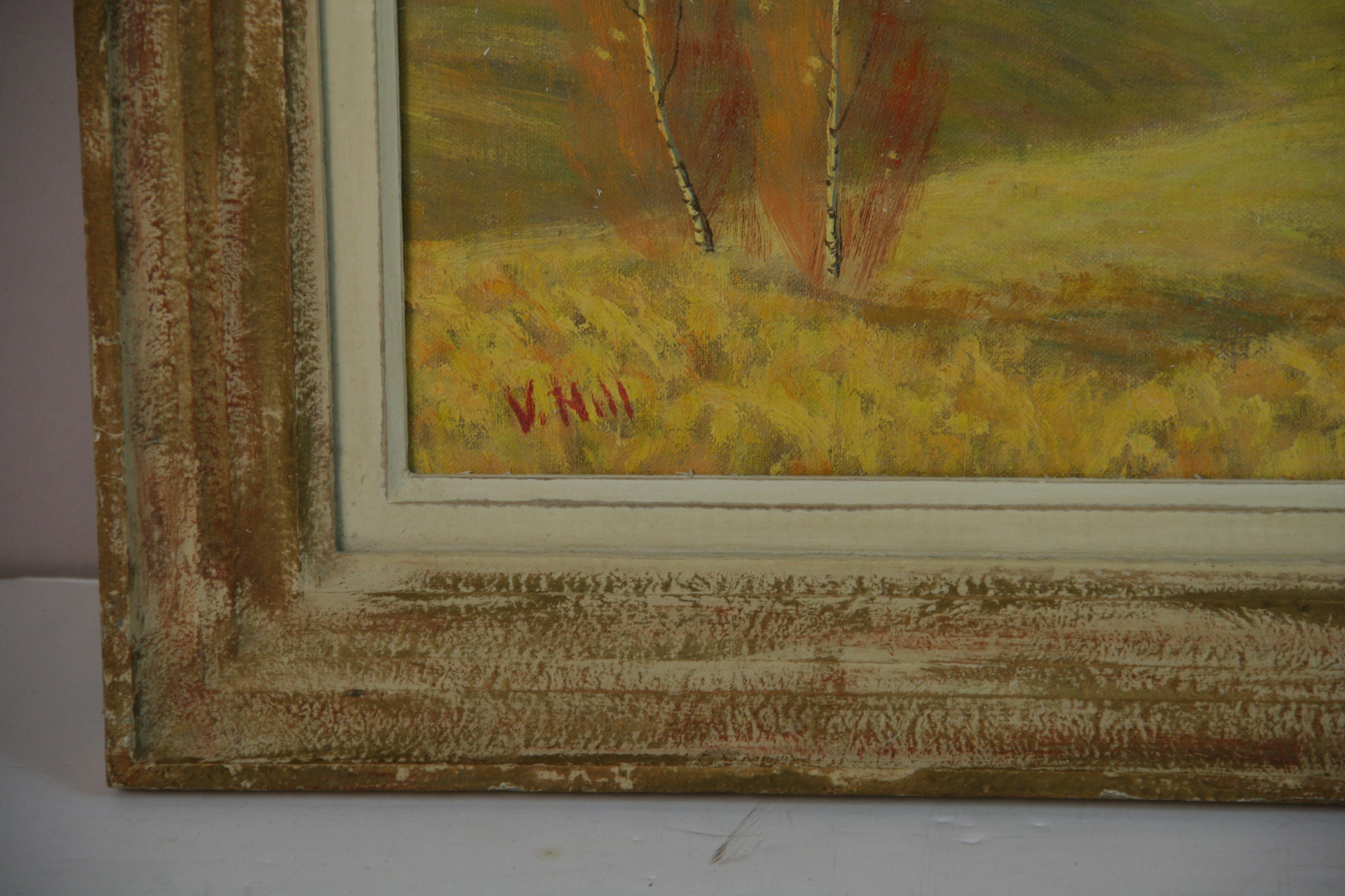 Neuengland Herbst  Landschaft am See im Angebot 2