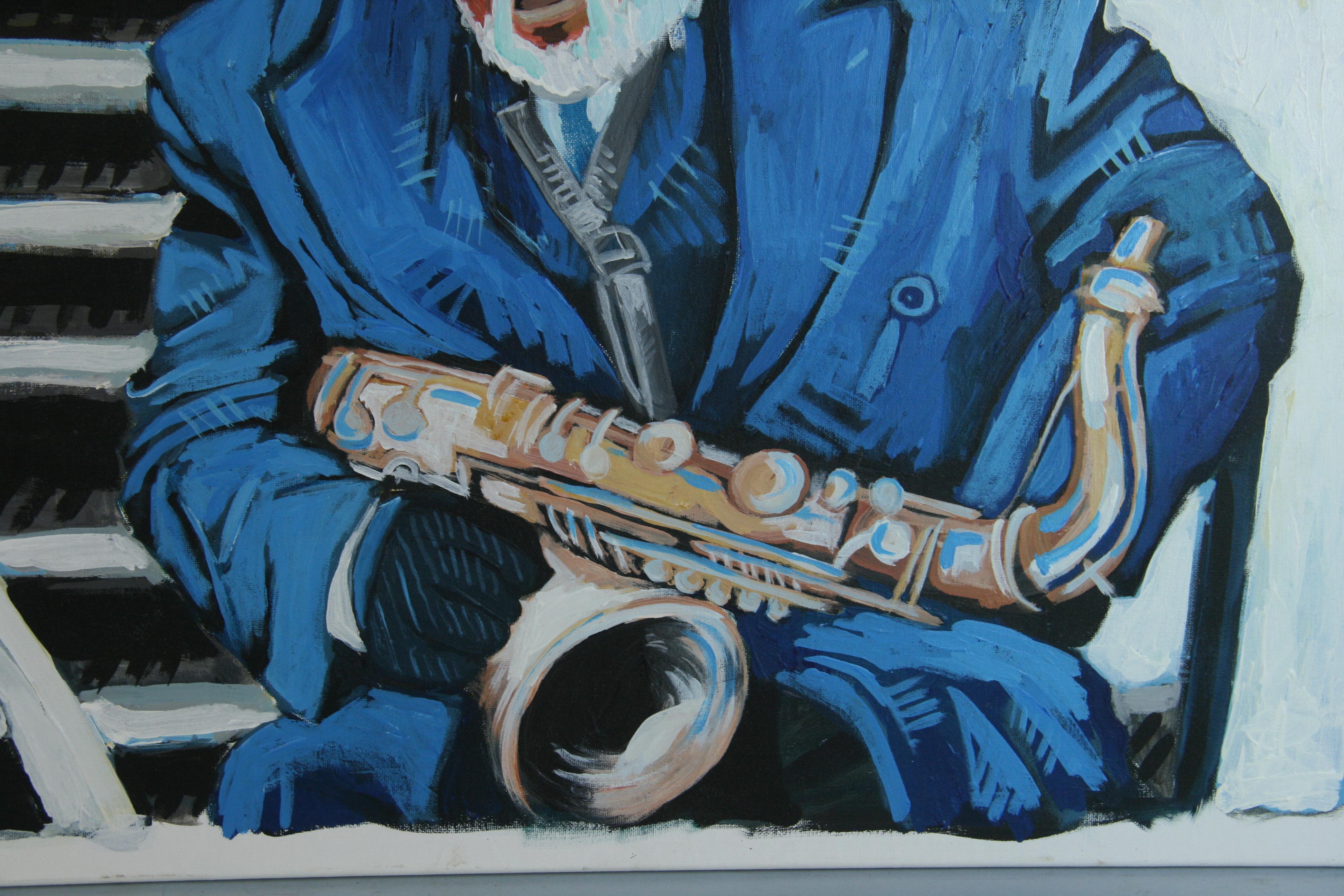 5103 NewOrleans Sax player
Painted edges no frame required
Signed LeBug 2020