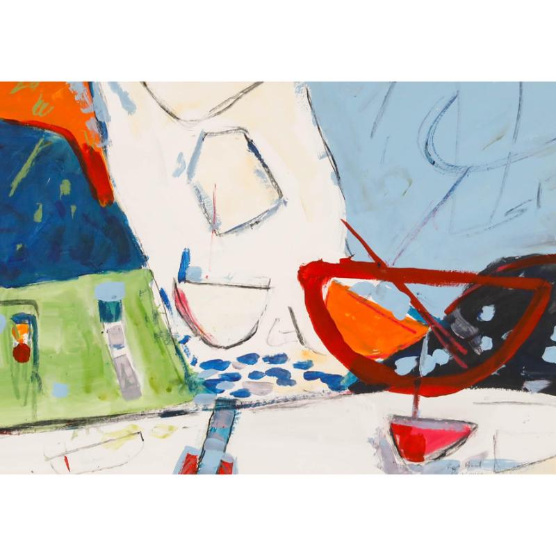 Newlyn School Zeitgenössisches Öl - Rotes Boot, Penzance – Painting von Unknown