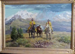 Newman Myrah (1921-2010) "Squall on the Tree Line" (American West) Dated 2005