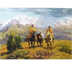 Newman Myrah (1921-2010) "Squall on the Tree Line" (American West) Dated 2005