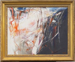 Nicely Framed Antique American Modernist Abstract Expressionist Signed Painting
