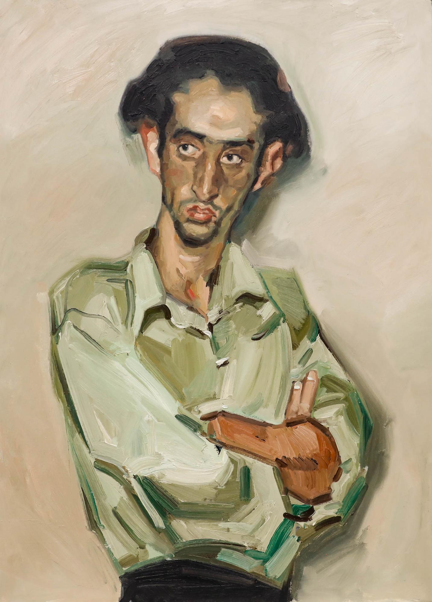 Nick Todhunter - Zeitgenössisches Öl, Dimitrios – Painting von Unknown