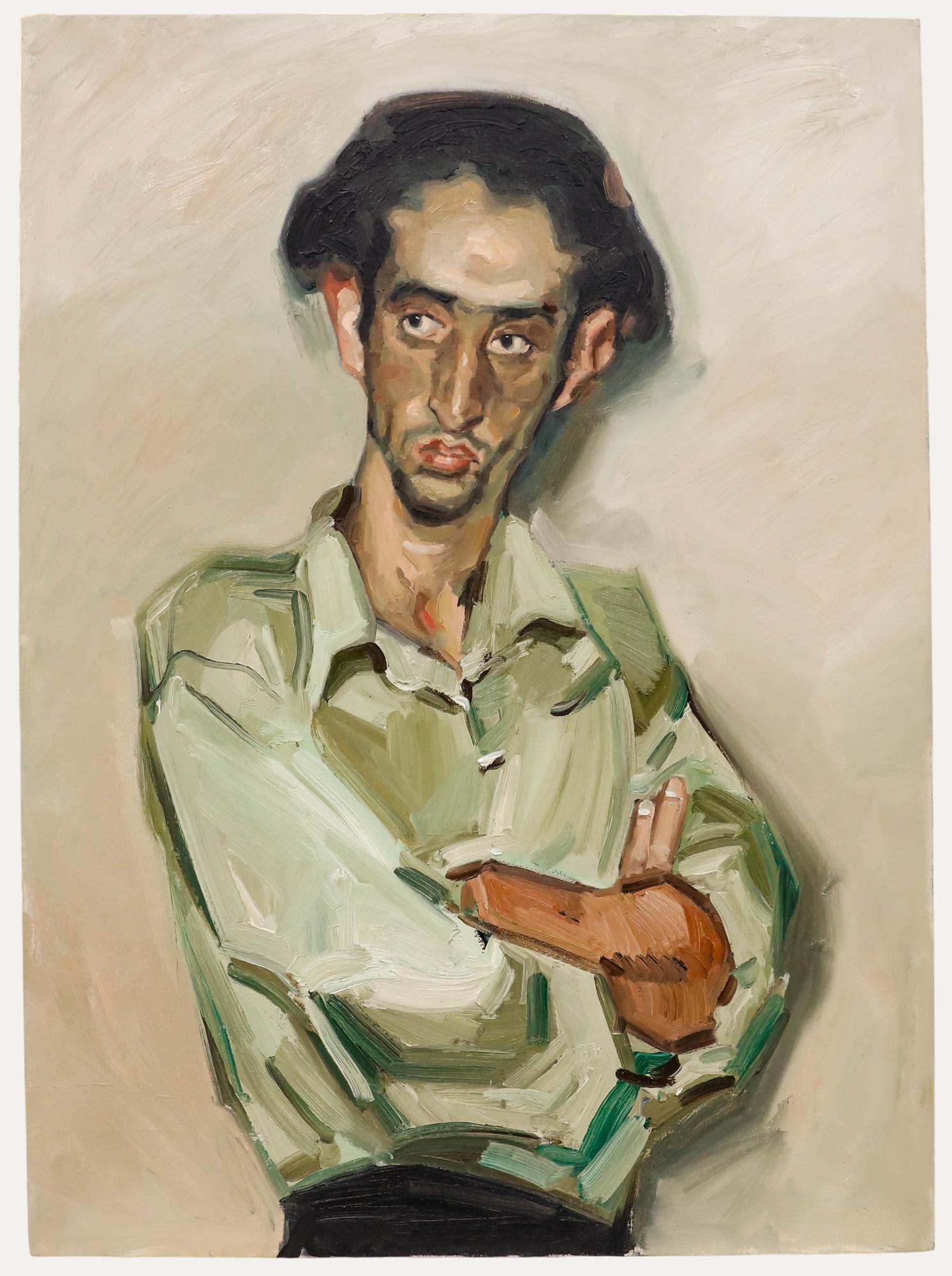 Unknown Portrait Painting – Nick Todhunter - Zeitgenössisches Öl, Dimitrios