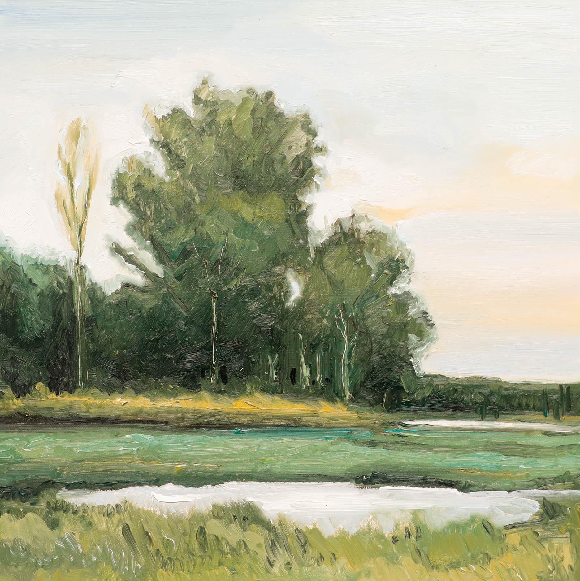 Nick Todhunter - Zeitgenössisches Öl, In Evening Air – Painting von Unknown