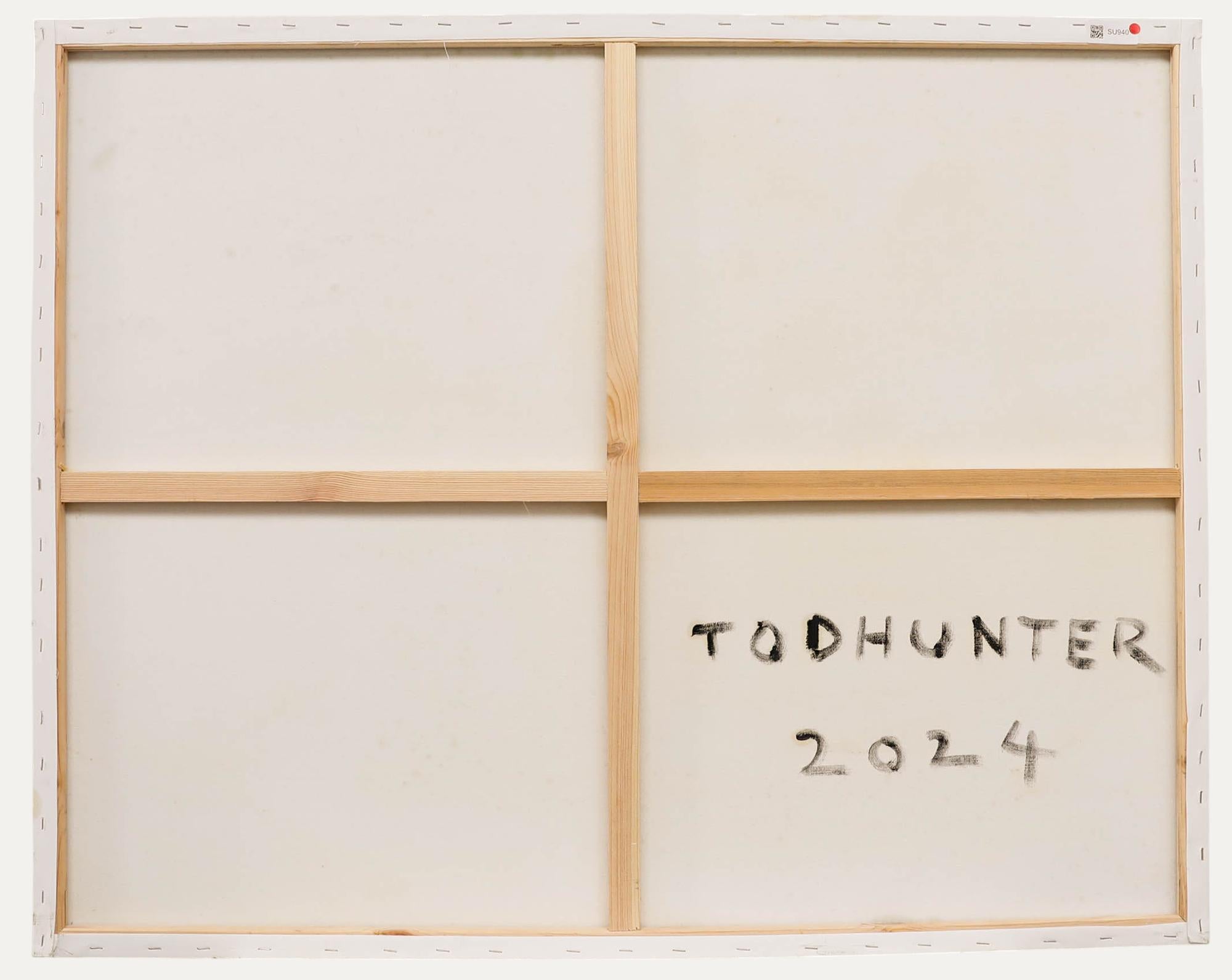 Nick Todhunter - Zeitgenössisches Öl, Flussufer im Sommer (Grau), Landscape Painting, von Unknown