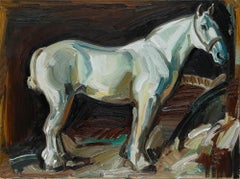 Nick Todhunter - Contemporary Oil, Silverwind in the Stable