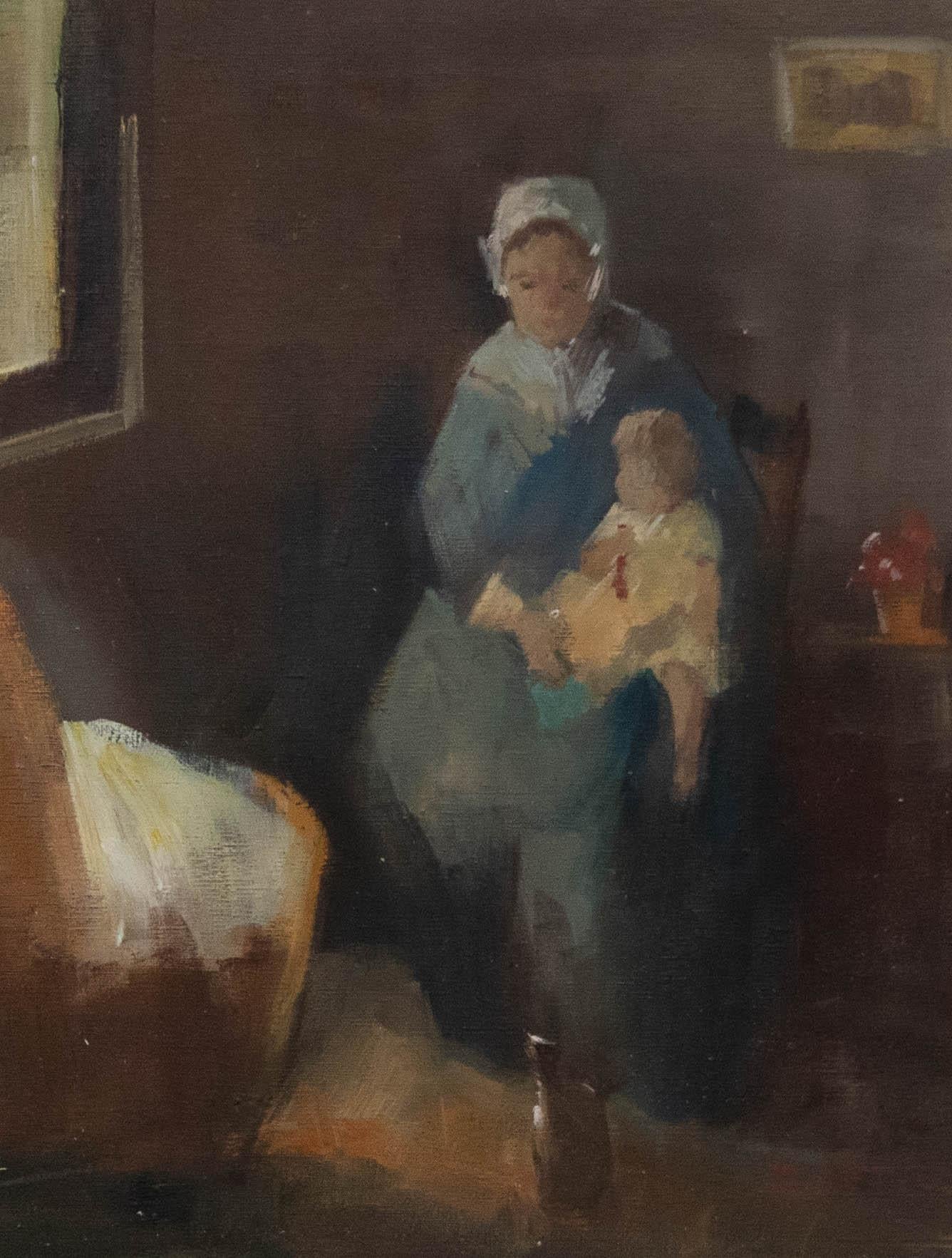 Nicolai Coster - Mid 20th Century Oil, The Nursery - Painting by Unknown