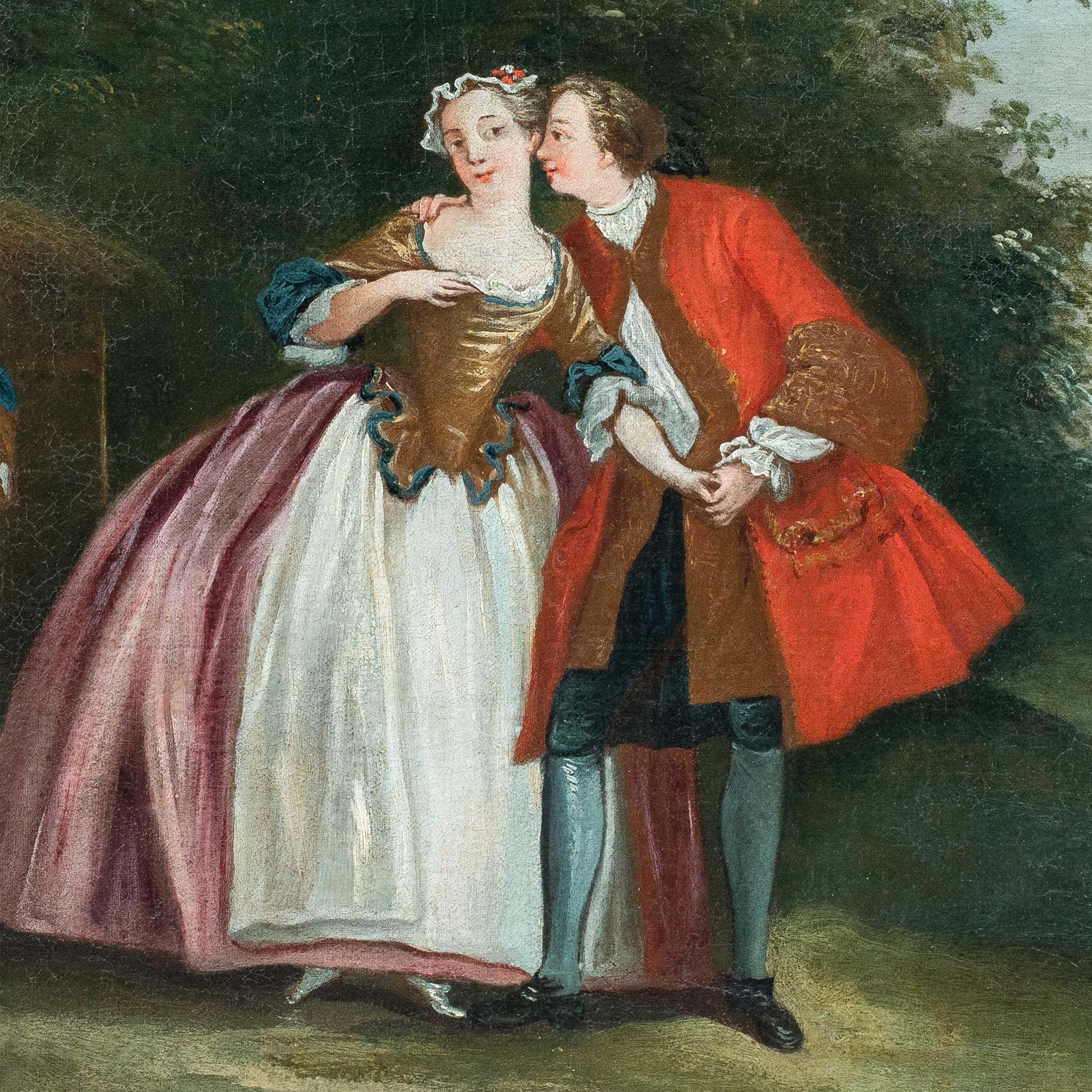 Nicolas Lancret seguidor (francés) - Pintura de figuras del siglo XVIII - Escena galante - Painting de Unknown