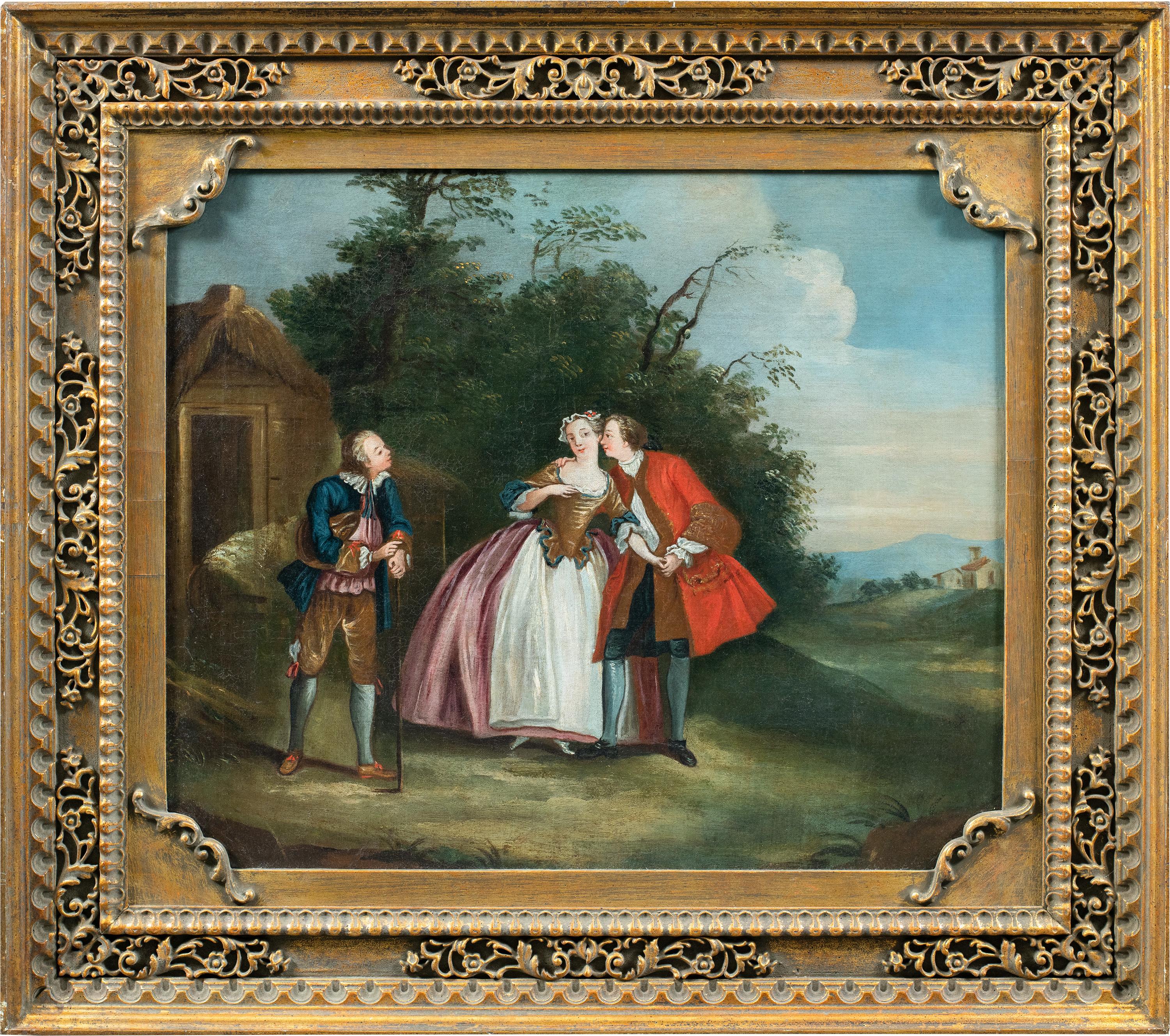 Nicolas Lancret follower (French) - 18th century figure painting - Gallant scene