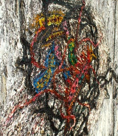 Nicolas Leiva Abstract Modernist Oil Painting on Canvas Titled Yemaya Brutalist