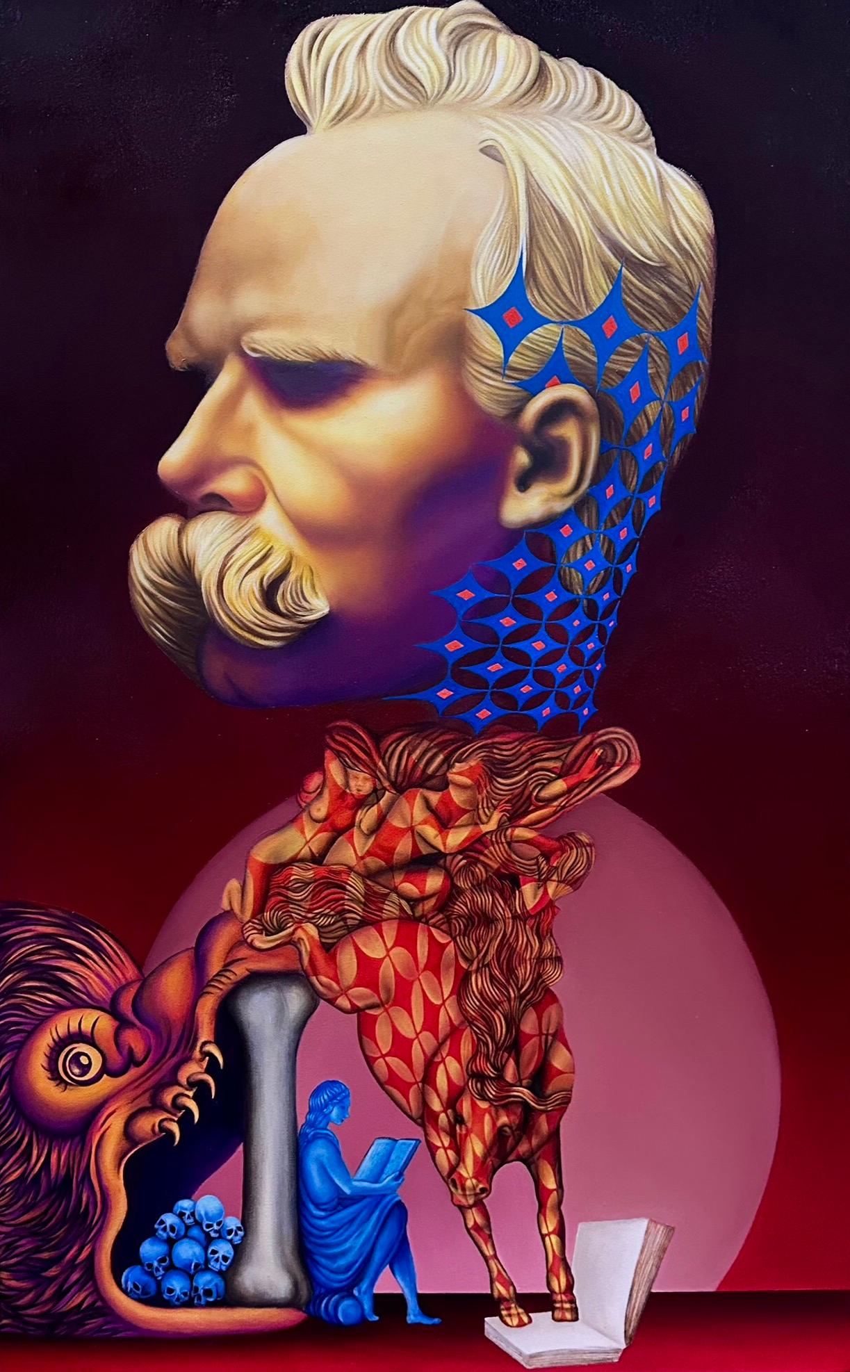 Nietzsche Por Béni - Painting de Unknown