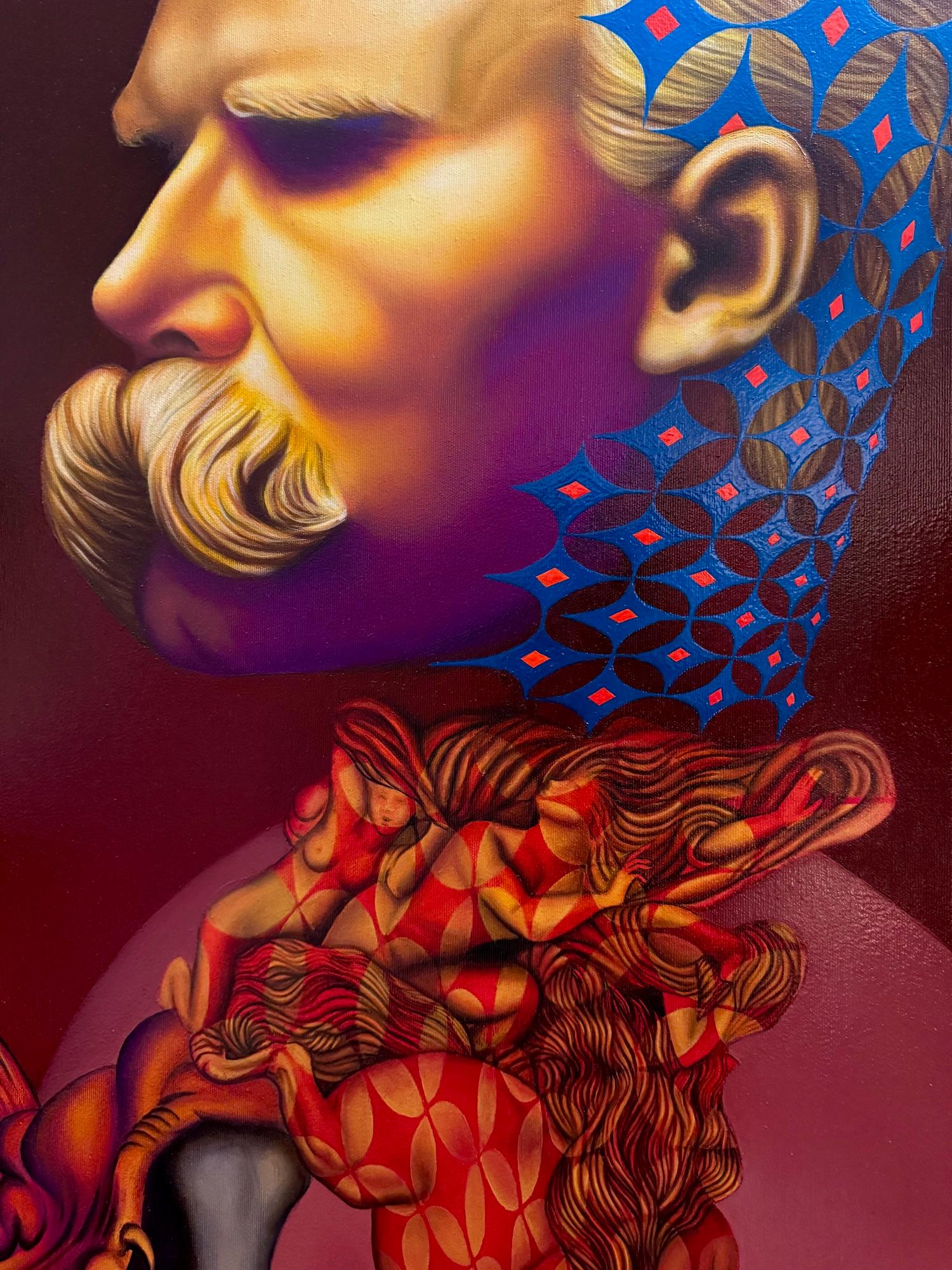 Nietzsche Por Béni - Figurative Painting Negro de Unknown