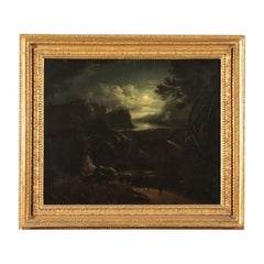 Night Landscape, Oil on Canvas, North-European Shcool 1700