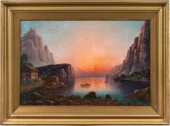 Nils Christiansen (Danish painter) - 19th century landscape painting - Sunset