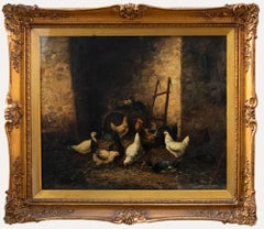 Noel Raymond Esbrat (1809-1856) - French School Mid 19th Century Oil, Poultry