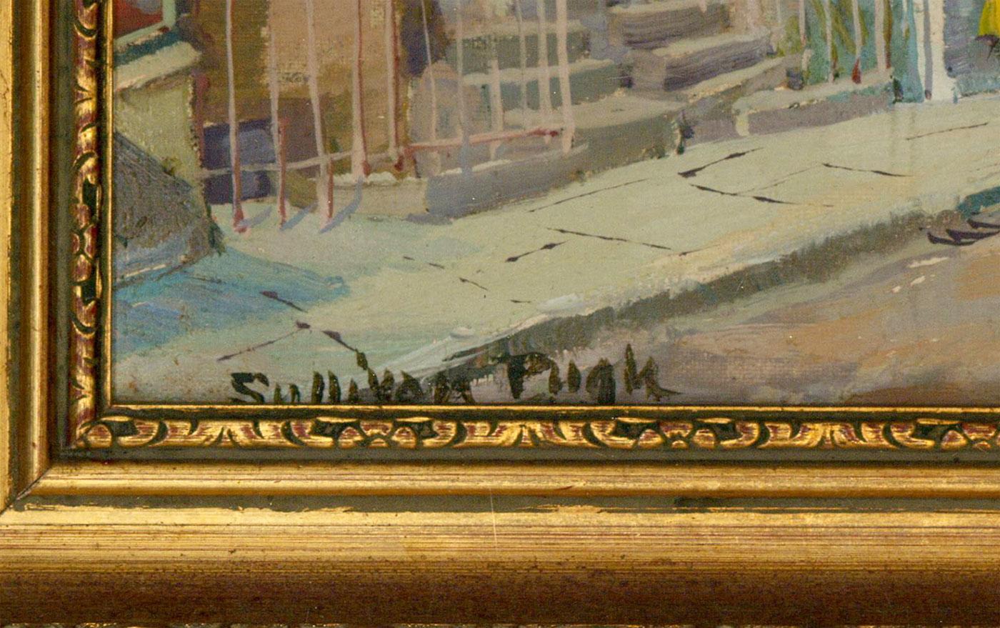 Norbert Sullivan Pugh - Framed 20th Century Oil, Lewes High Street For Sale 1
