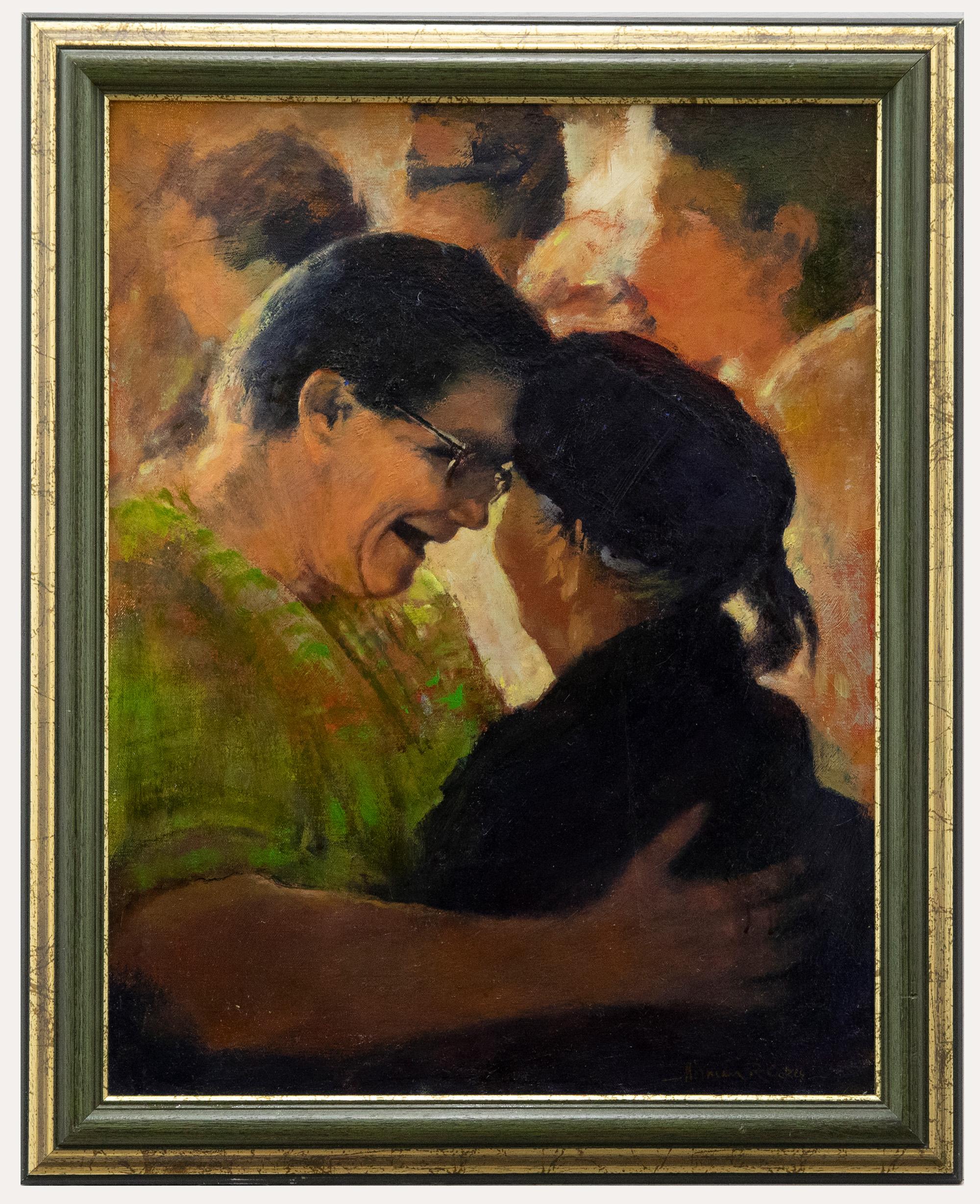 Unknown Portrait Painting - Norman R. Coker - Contemporary Oil, Hello Mum
