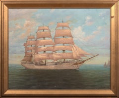 Norwegian Ship Sørlandet, dated 1927  by ELLING TRONNES (AMERICAN, 1870-1965)