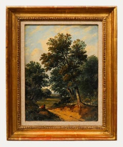 Norwich School 19th Century Oil - The Sunlit Path