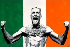 Connor McGregor hand signed on canvas with (2) extra acrylic photos.