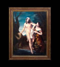 Nude Bather & Attendant, 18th century French School Large 18th Century