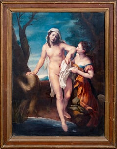 Nude Bather & Attendant, 18th century French School Large 18th Century
